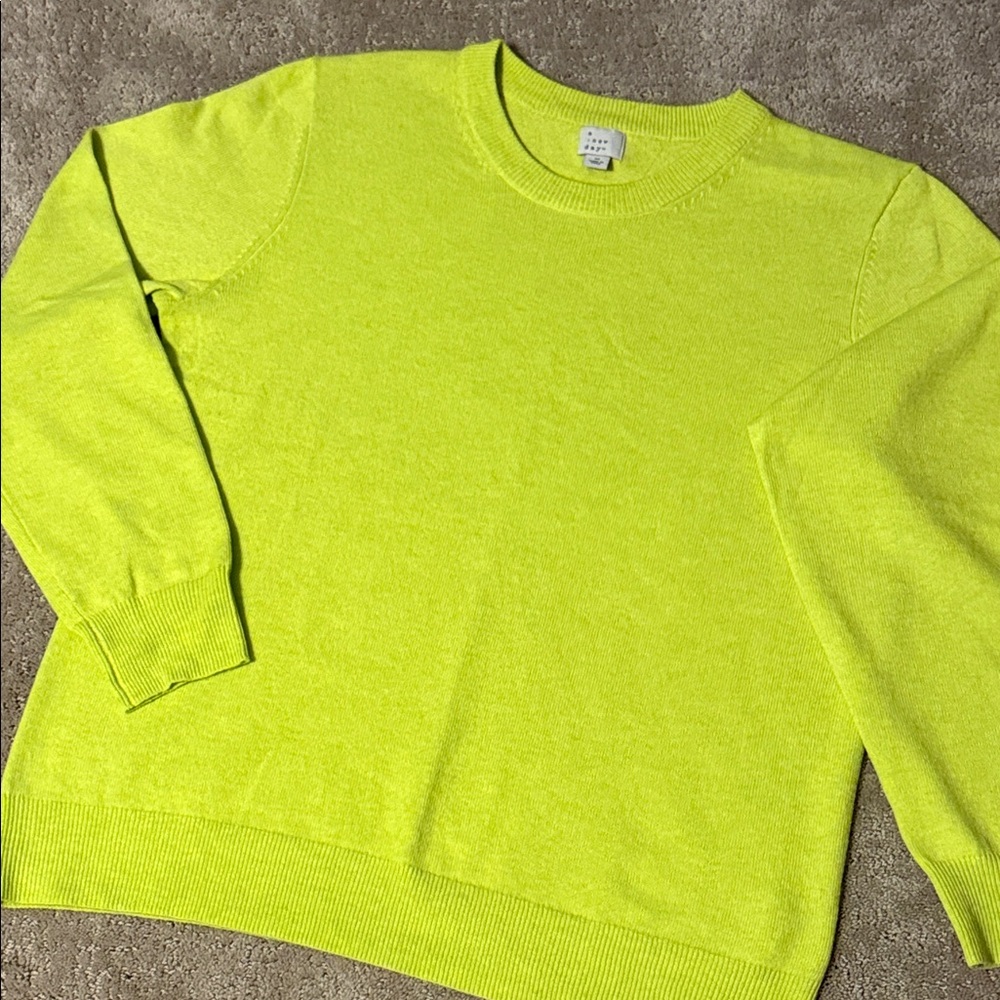 A New Day Lime Green Sweater